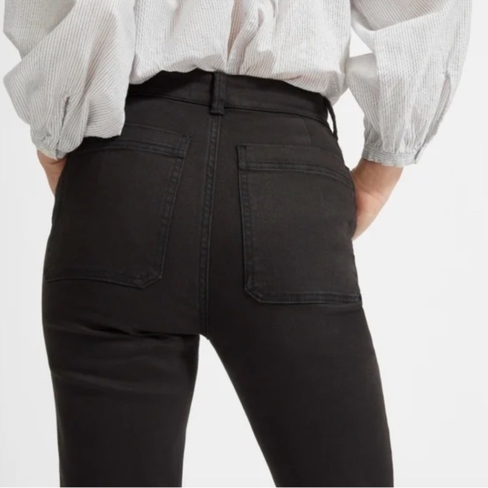 Everlane The Slim Leg Crop Jeans Black Size 4 High Rise Stretch Denim - Picture 2 of 10